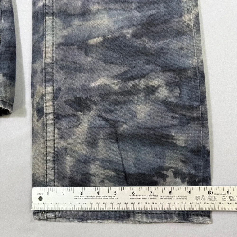 True Religion Ricky Big T Jeans Mens 44x33 Grey Cloud Wash Straight Flap Pockets
